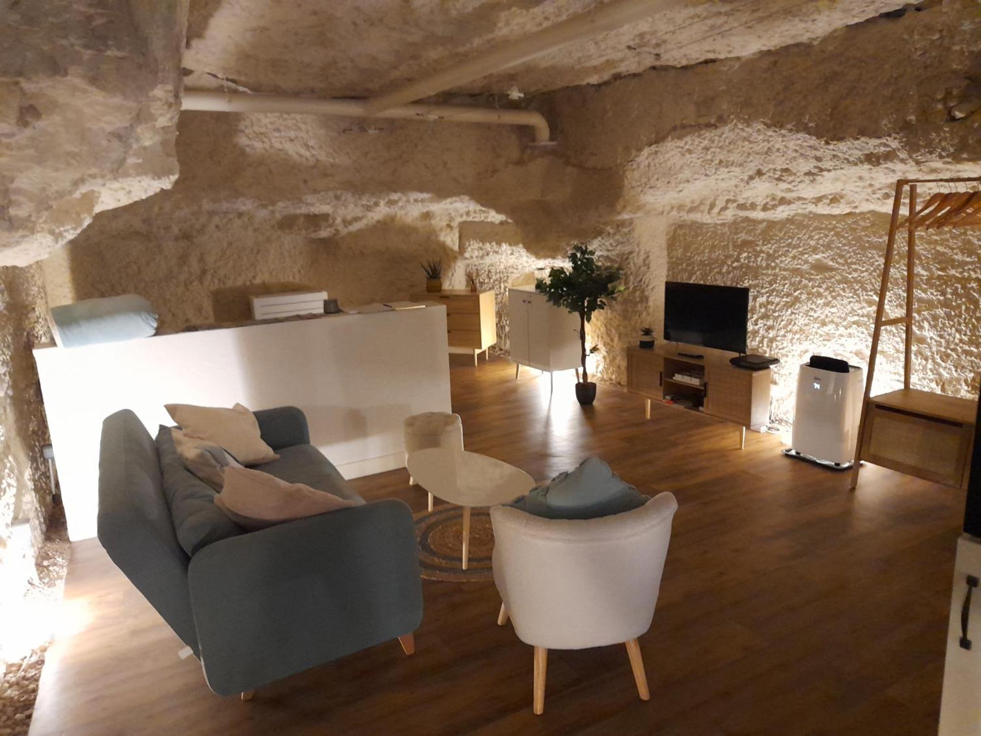 Cangey La Grotte Du Bonheur 아파트 외부 사진